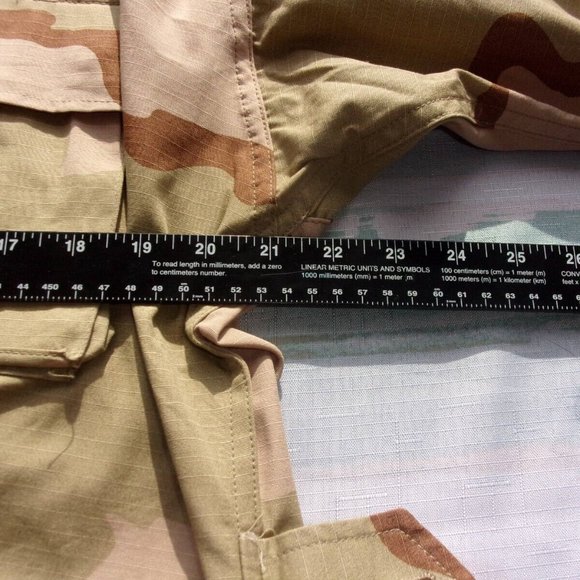 USAF OIF I 3 COLOR DCU DESERT CAMO UNIFORM COMBAT TACTICAL JACKET LG EC 1018 - Picture 3 of 11